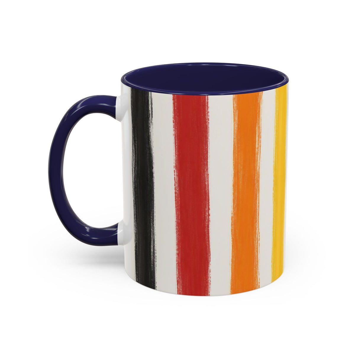 Rainbow Striped Accent Coffee Mug (11/15oz)
