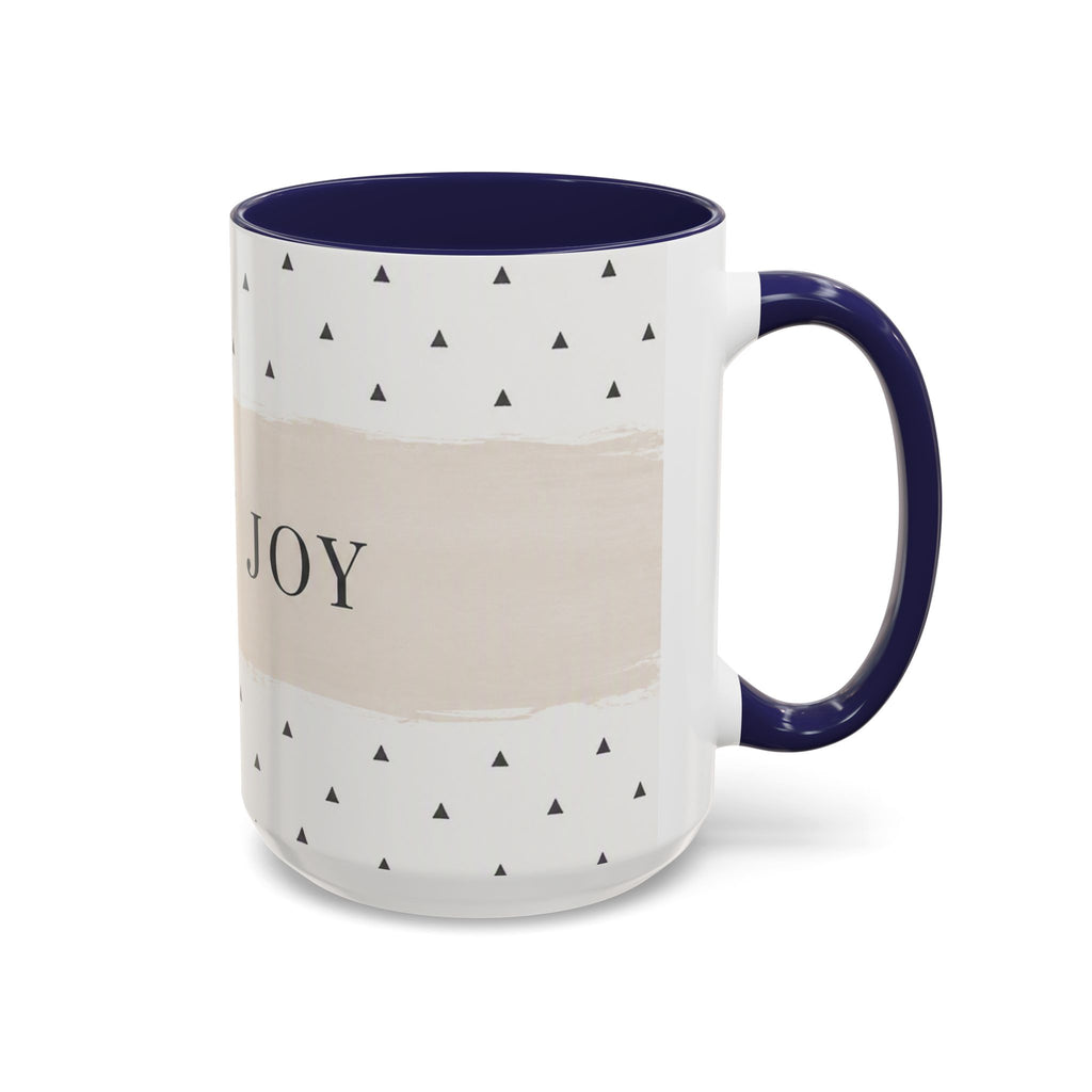 Daily Joy Accent Coffee Mug — Minimalist Inspirational Ceramic Mug (11/15oz)