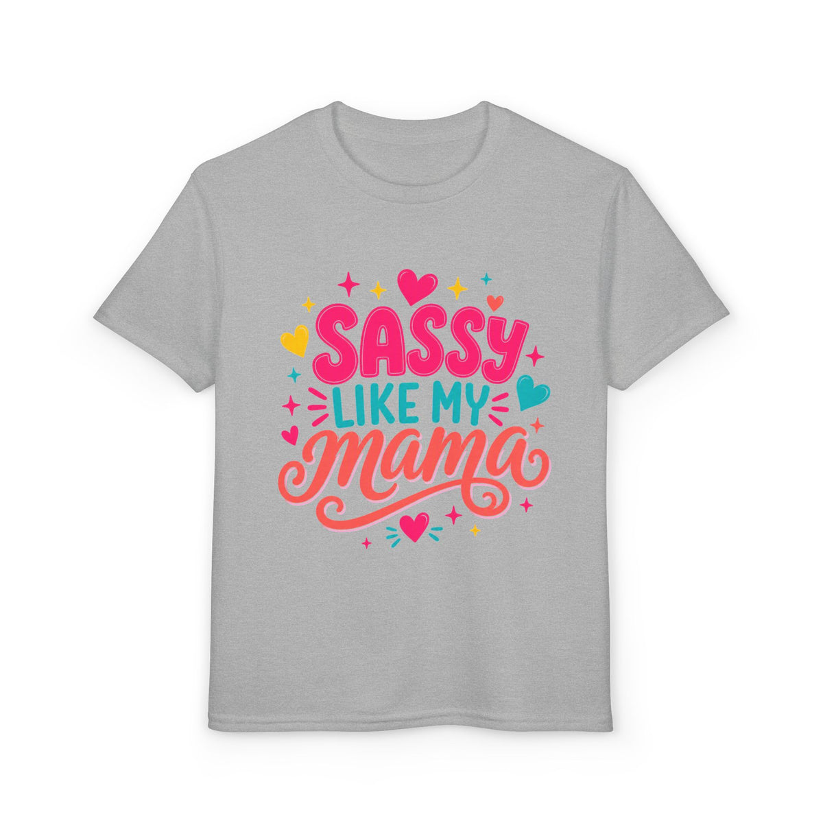 Youth T-Shirt — "Sassy Like My Mama" Colorful Kids Graphic Tee