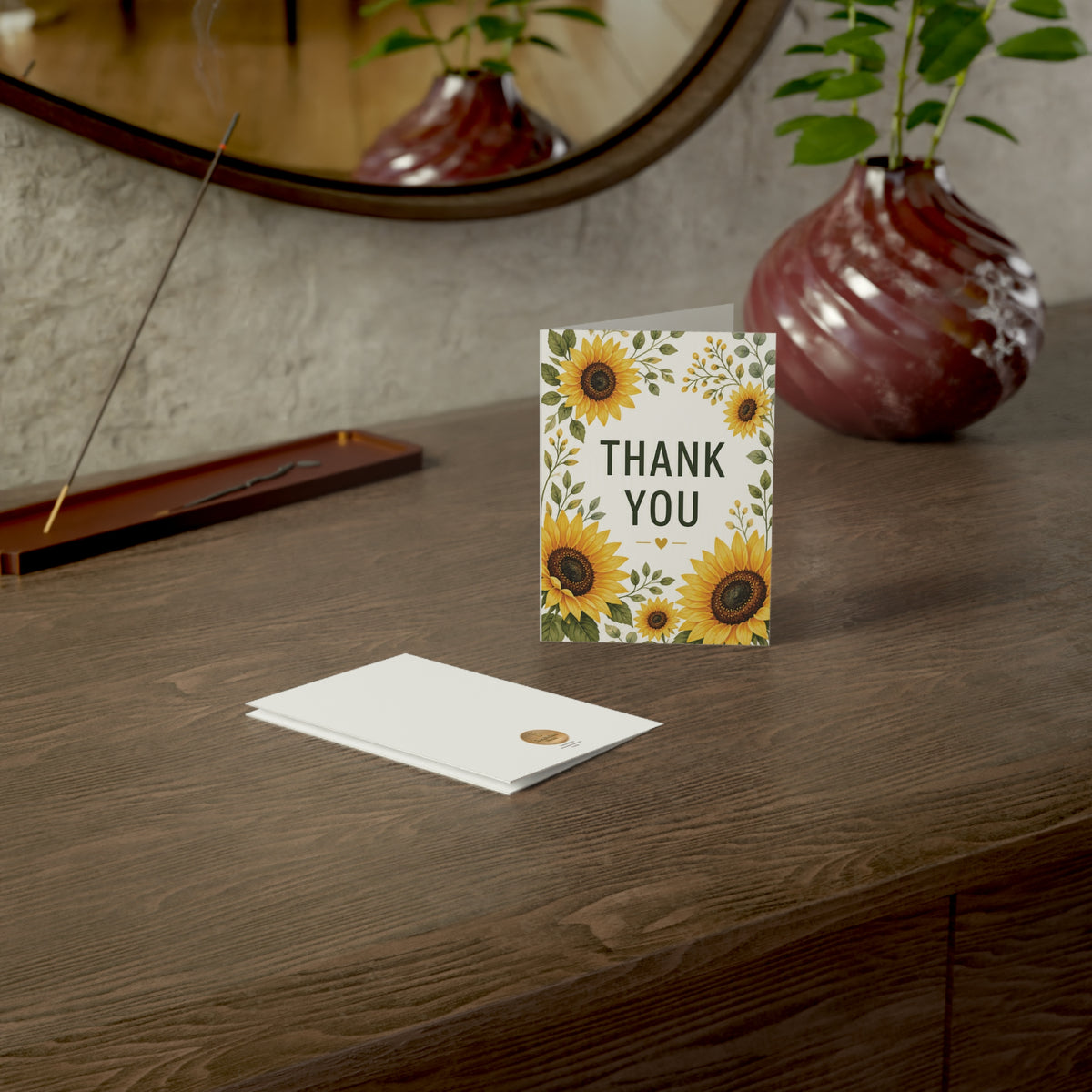 Sunflower Thank You Cards — Floral Appreciation Greeting Cards (Pack of 10, 30, 50)
