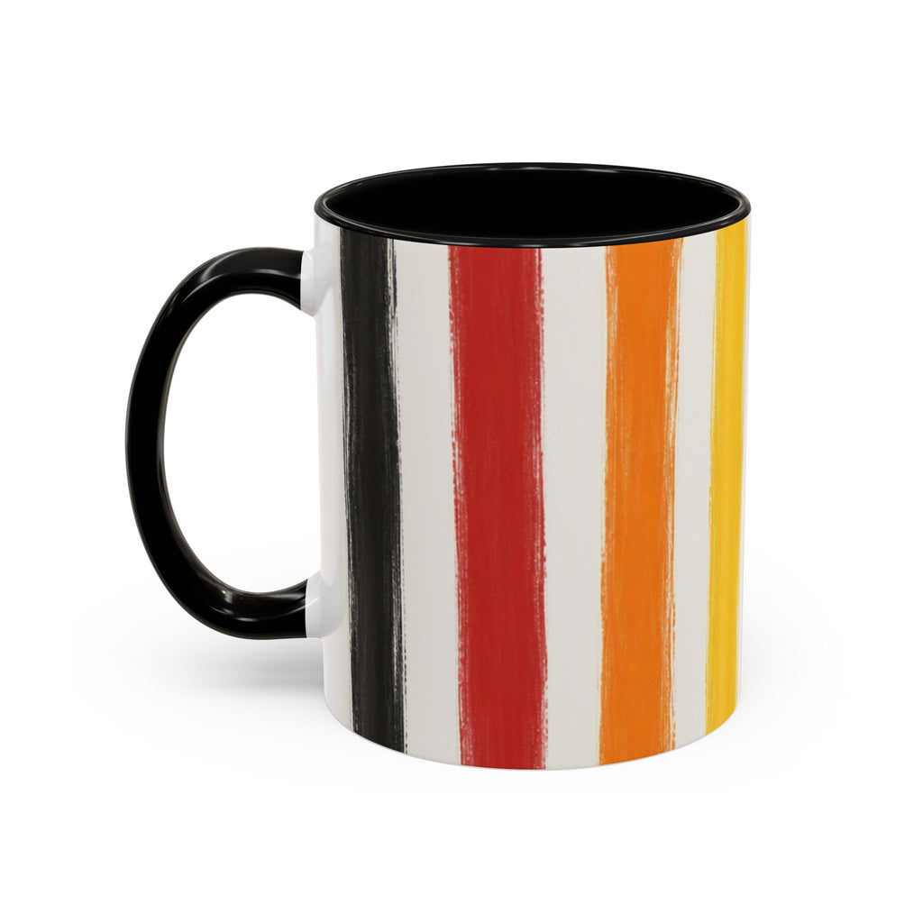 Rainbow Striped Accent Coffee Mug (11/15oz)