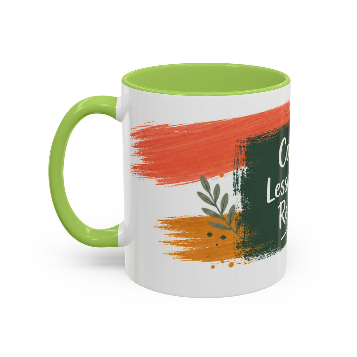 Teacher Coffee Mug - "Coffee. Lesson Plans. Repeat." Accent Ceramic Cup (11/15oz)