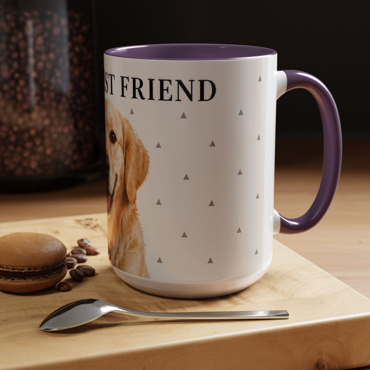 Golden Retriever 'Man's Best Friend' Accent Coffee Mug