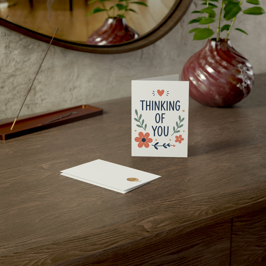 Thinking of You Greeting Card — Floral Sympathy & Support Note (Multi-Pack)