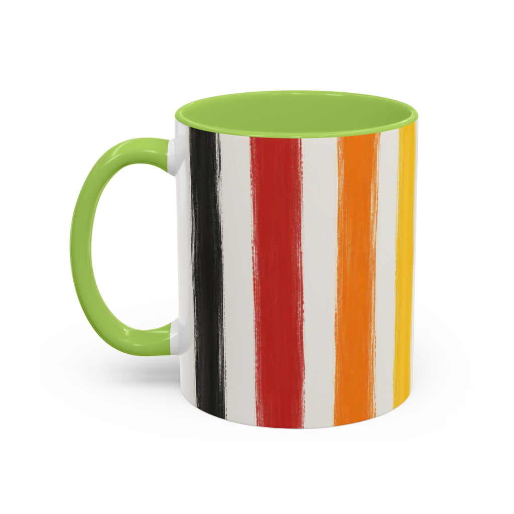 Rainbow Striped Accent Coffee Mug (11/15oz)