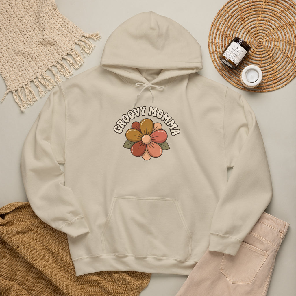 Groovy Mama flower print Hoodie | Retro 70s text sweatshirt