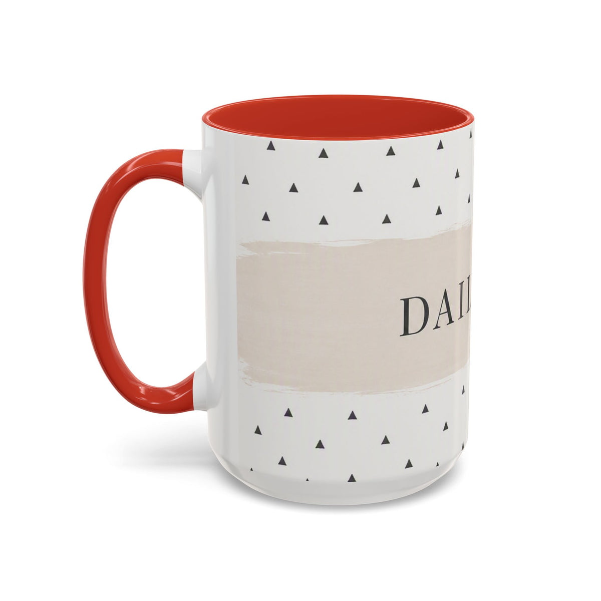 Daily Joy Accent Coffee Mug — Minimalist Inspirational Ceramic Mug (11/15oz)