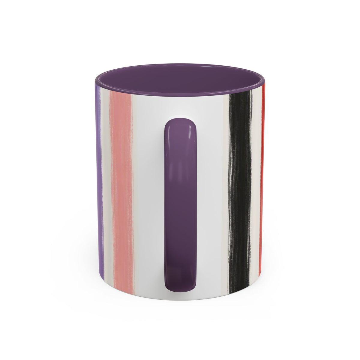 Rainbow Striped Accent Coffee Mug (11/15oz)