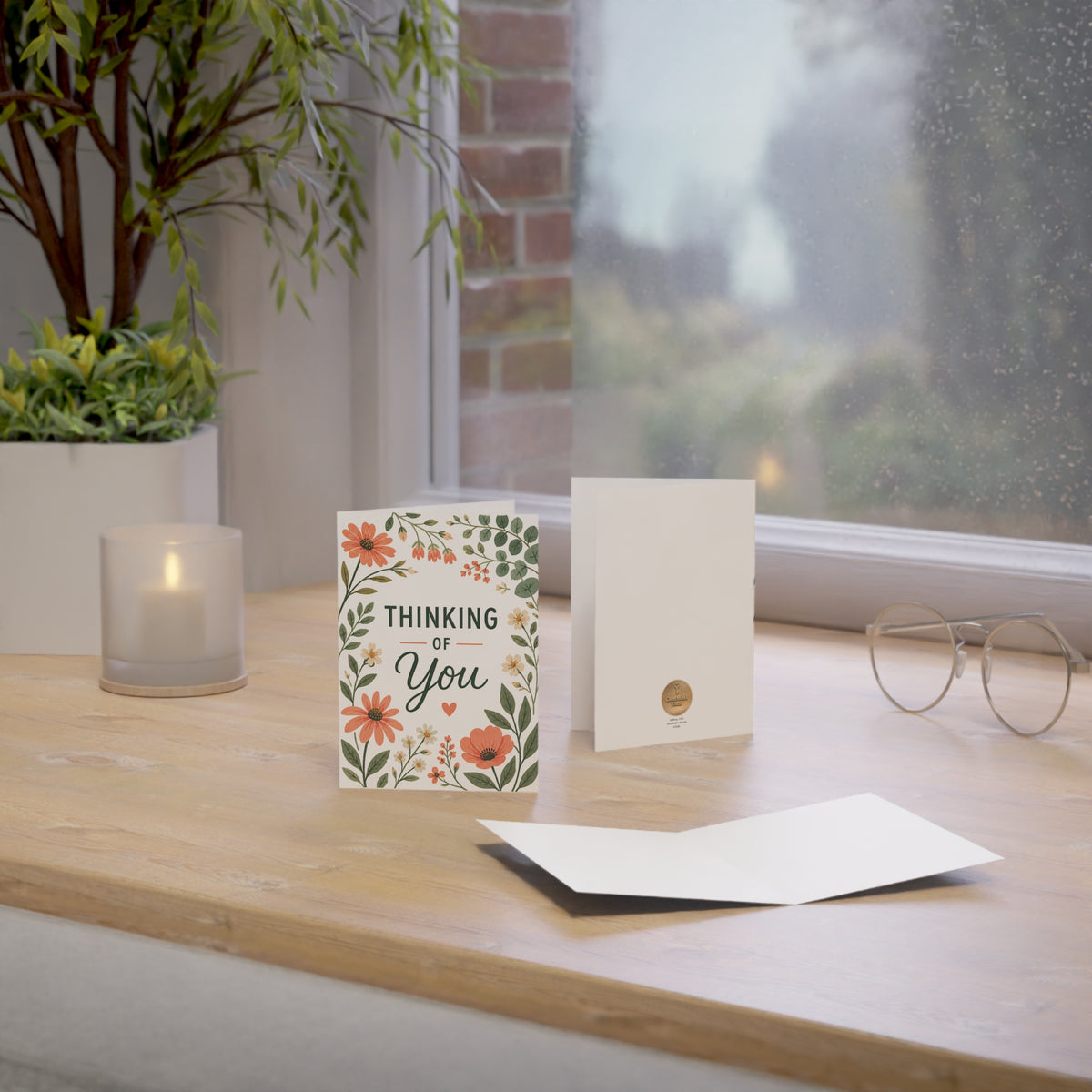 Thinking of You Floral Greeting Cards — Pack of 10/30/50