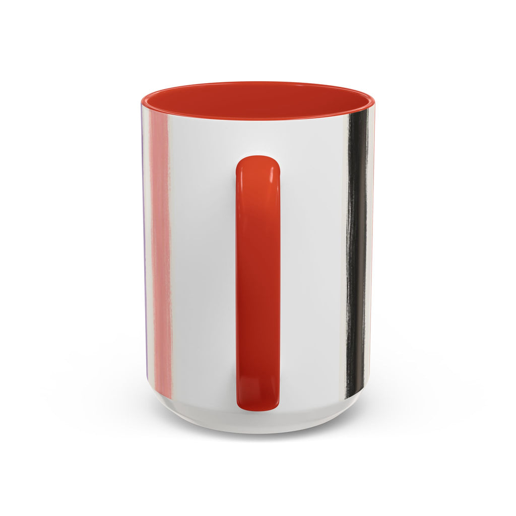 Rainbow Striped Accent Coffee Mug (11/15oz)