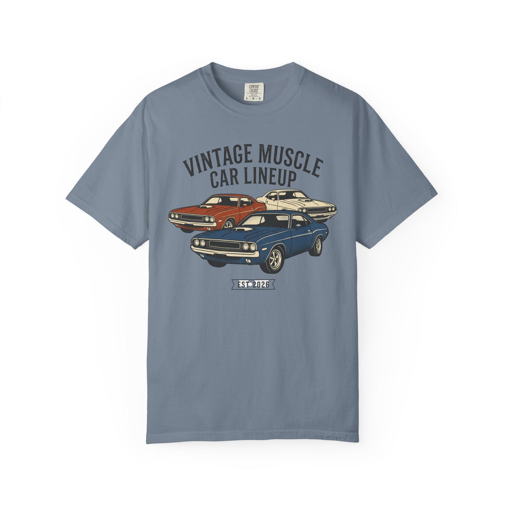 Vintage Muscle Car Lineup T-Shirt | Classic Retro Cars Tee