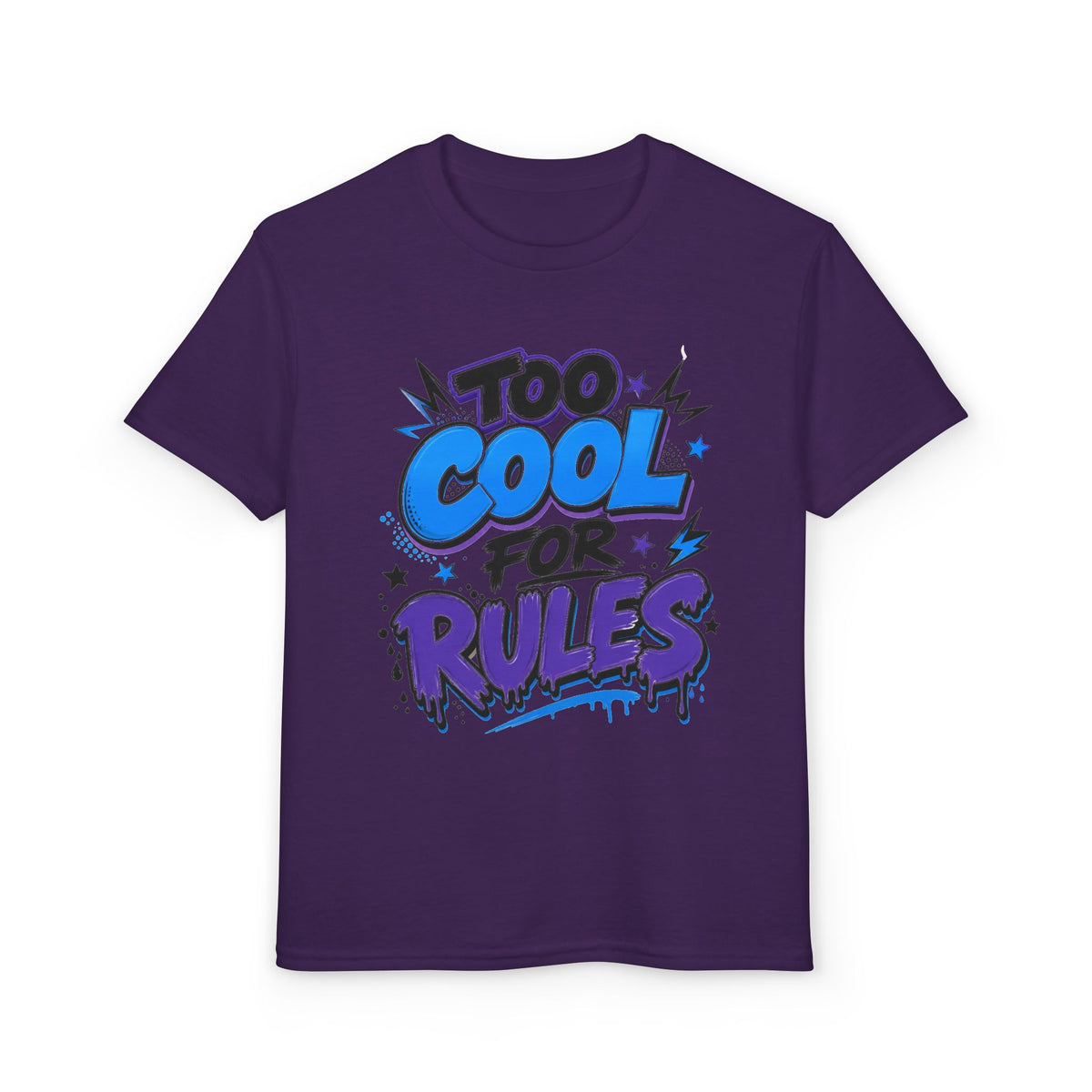 Too Cool For Rules Youth T-Shirt — Funny Graphic Tee for Kids