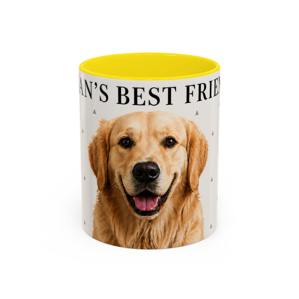 Golden Retriever 'Man's Best Friend' Accent Coffee Mug