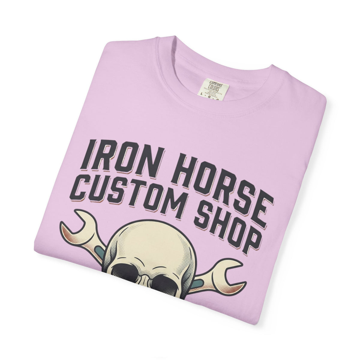 Iron Horse Skull with Wrenches T-shirt | Custom Shop Motorcycle Mechanic