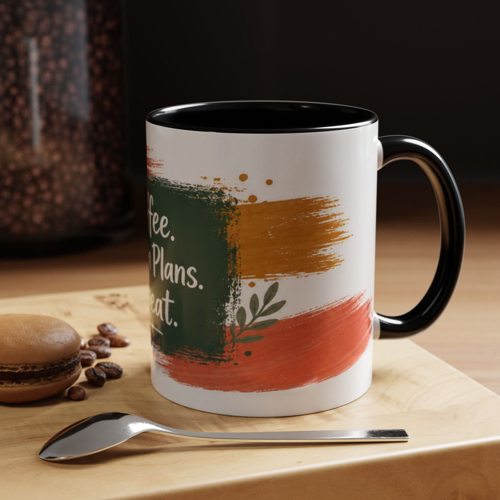 Teacher Coffee Mug - "Coffee. Lesson Plans. Repeat." Accent Ceramic Cup (11/15oz)