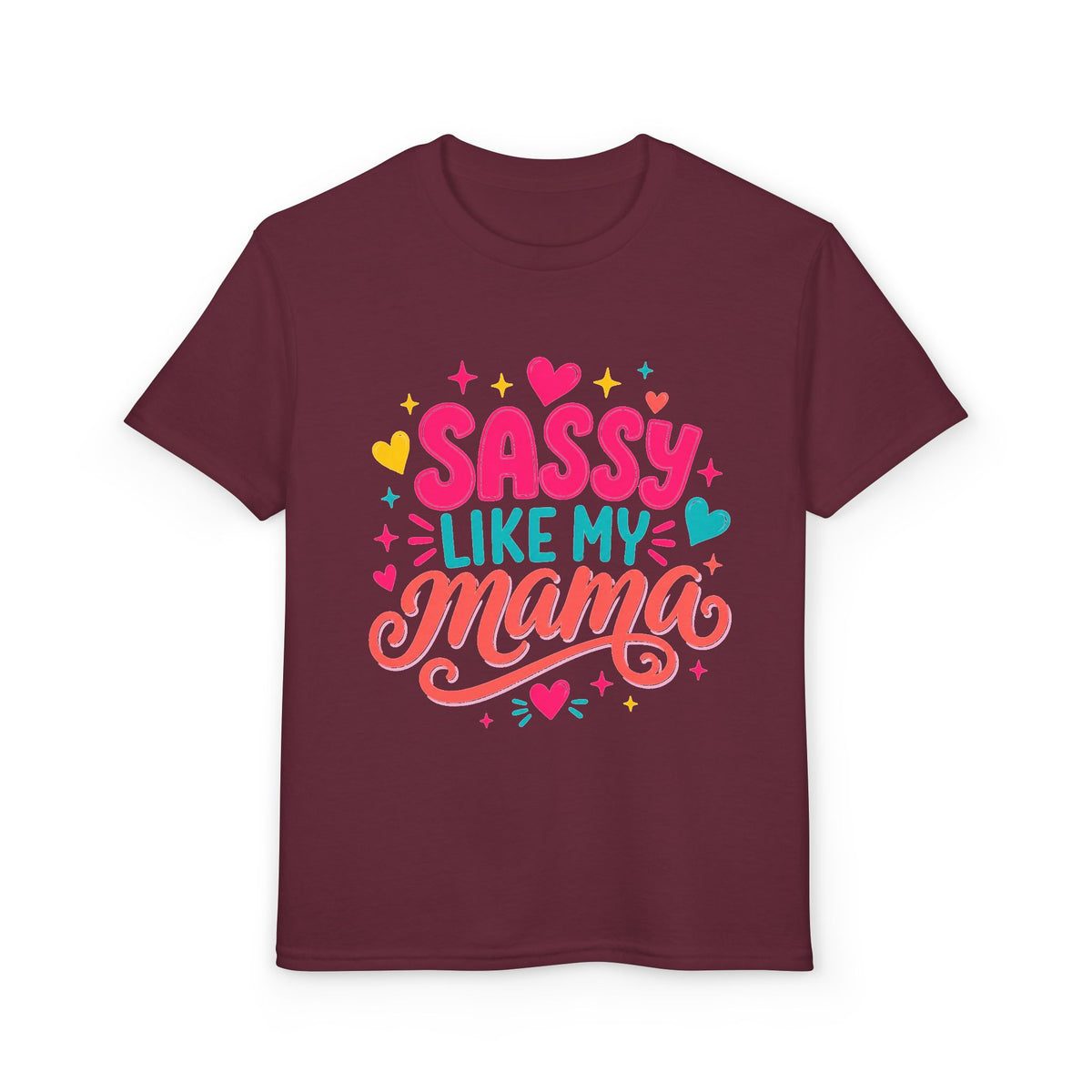 Youth T-Shirt — "Sassy Like My Mama" Colorful Kids Graphic Tee