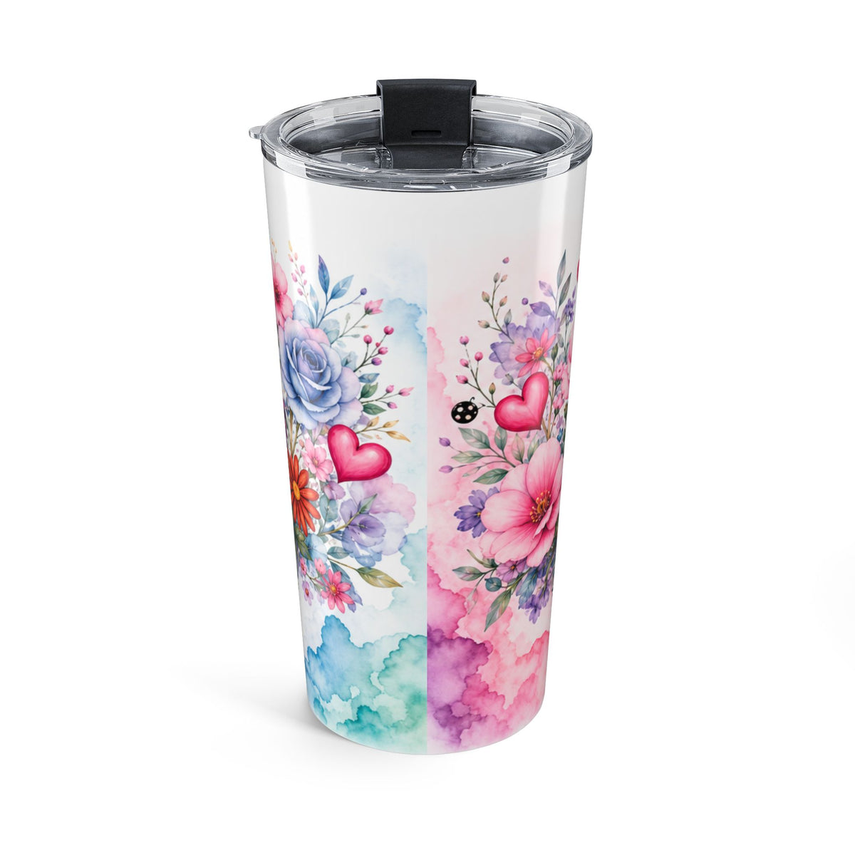 Colorful Butterfly Believe In Yourself Tumbler 20oz | Floral Watercolor Travel Cup