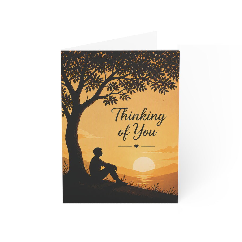Thinking of You Greeting Cards — Sunset Silhouette Sympathy & Encouragement Cards (10/30/50 pcs)