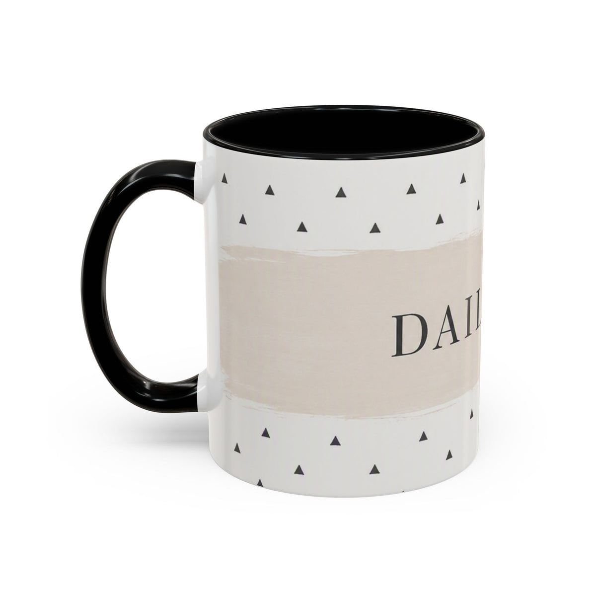 Daily Joy Accent Coffee Mug — Minimalist Inspirational Ceramic Mug (11/15oz)