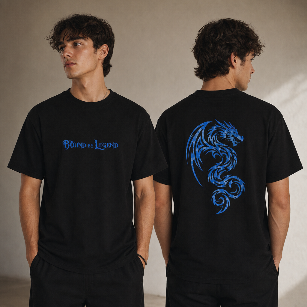 Tribal Dragon Graphic T-shirt | Bound by Legend Typography