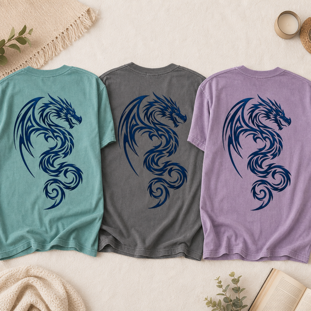 Tribal Dragon Graphic T-shirt | Bound by Legend Typography