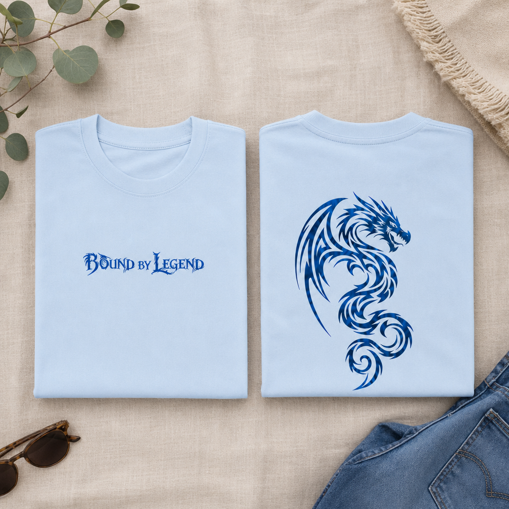 Tribal Dragon Graphic T-shirt | Bound by Legend Typography