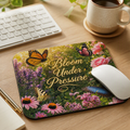 Bloom Under Pressure mouse pad | butterfly floral desk mat