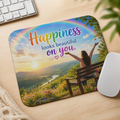 Happiness Looks Beautiful On You Mouse Pad | Inspirational Rainbow Desk Mat
