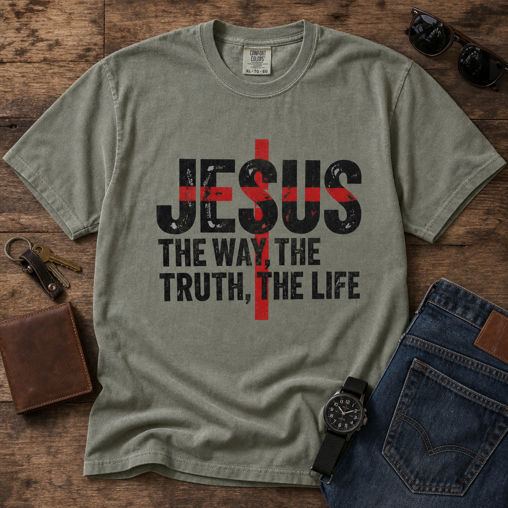 Jesus The Way The Truth The Life T-shirt | Christian Cross Faith Tee