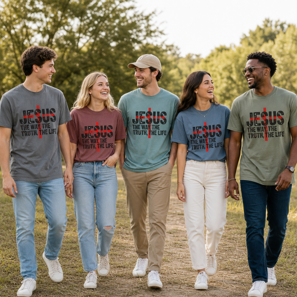 Jesus The Way The Truth The Life T-shirt | Christian Cross Faith Tee