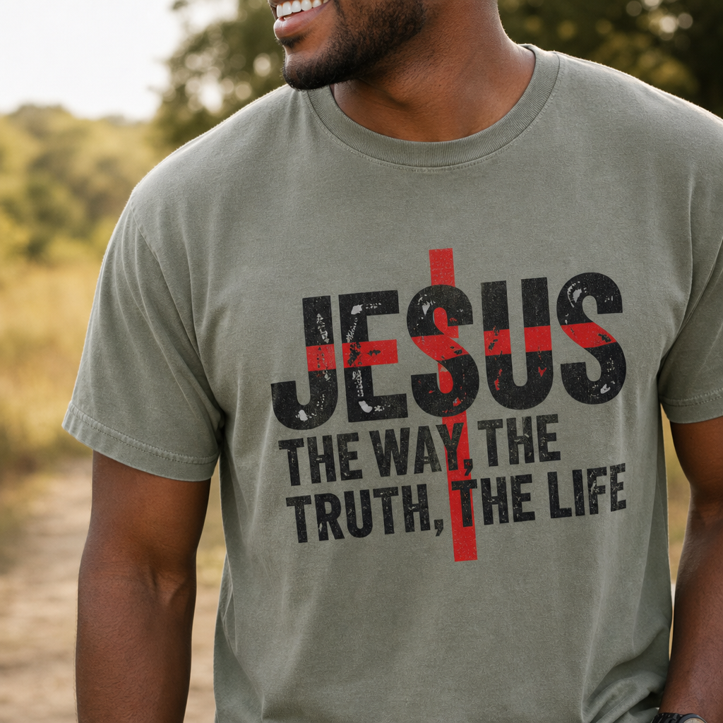 Jesus The Way The Truth The Life T-shirt | Christian Cross Faith Tee