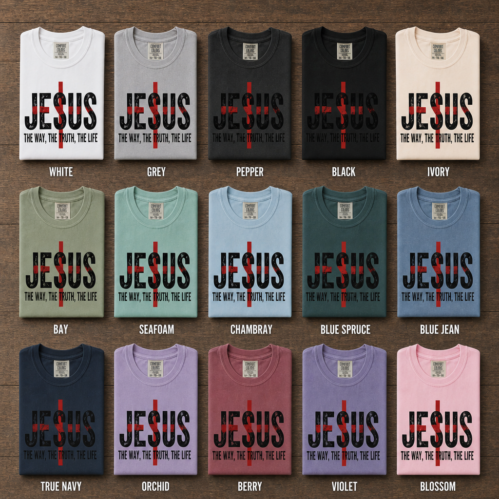 Jesus The Way The Truth The Life T-shirt | Christian Cross Faith Tee