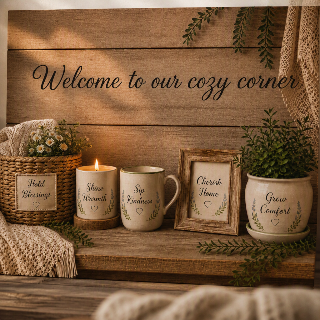 Welcome to Our Cozy Corner Matte Canvas Wall Art