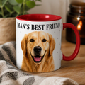 Golden Retriever 'Man's Best Friend' Accent Coffee Mug