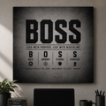 BOSS Motivational Canvas Wall Art — "Lead with Purpose, Live with Discipline"