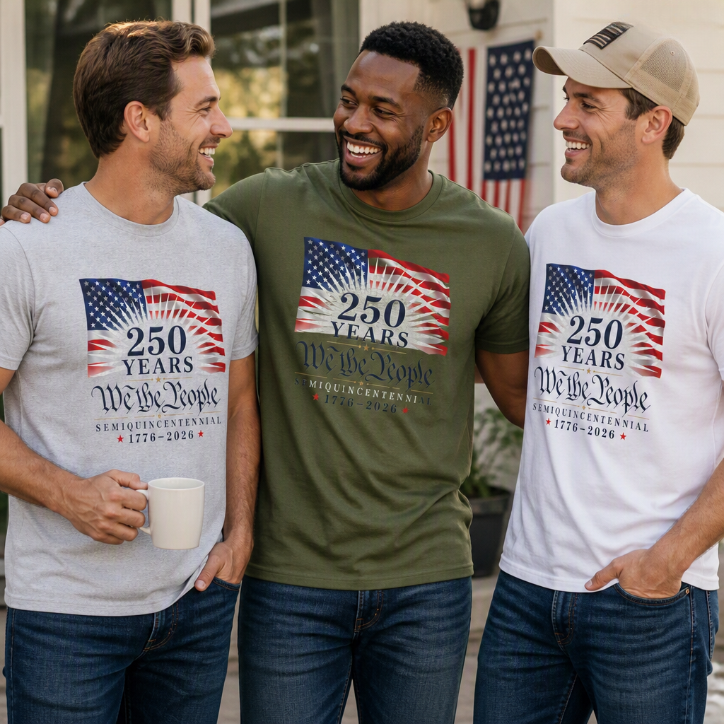 250 Years We the People T‑Shirt — 1776–2026 American Flag Bicentennial Commemorative Tee