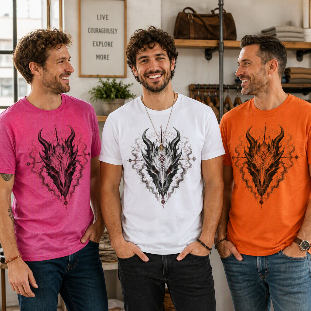 Occult Dragon Skull T-Shirt — Dark Mystical Gothic Graphic Tee