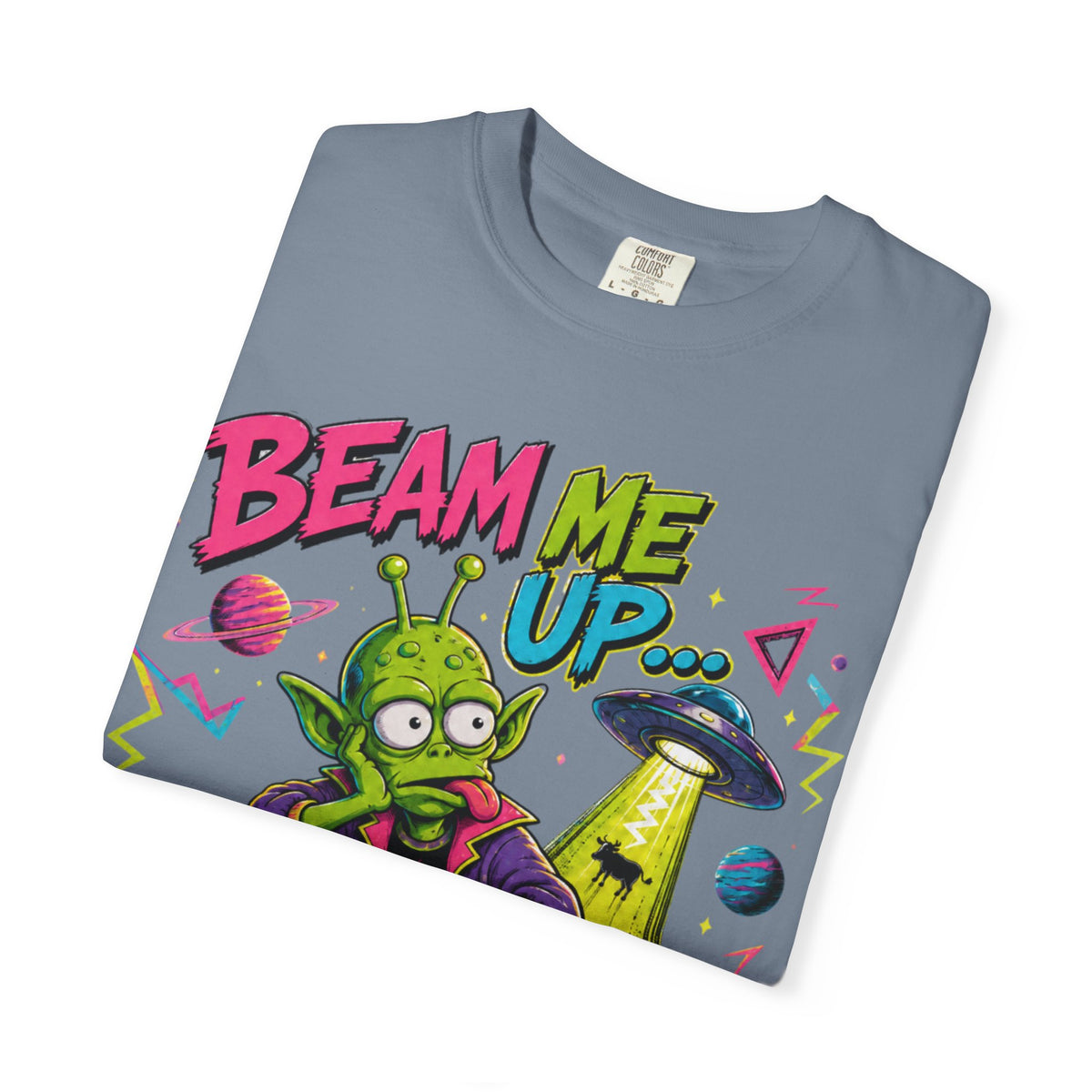 Beam Me Up I'm Bored T-Shirt | Alien Graphic Tee, Retro Cartoon Design