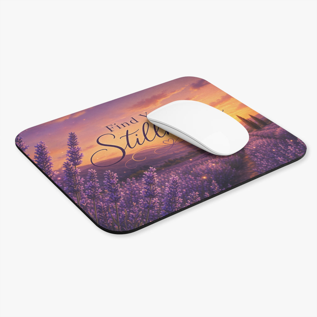 Find Your Stillness Mouse Pad | Lavender Field Sunset Desk Mat