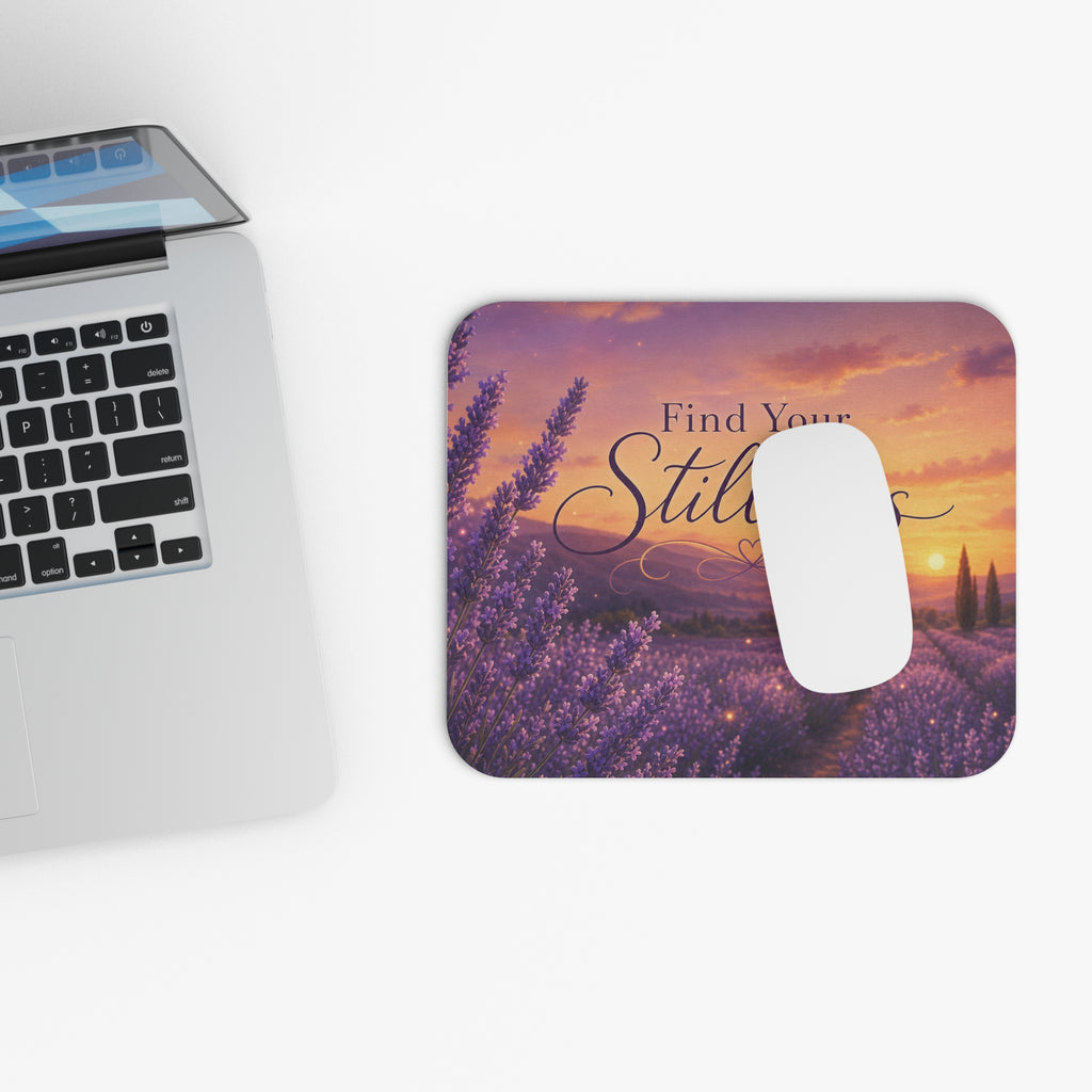Find Your Stillness Mouse Pad | Lavender Field Sunset Desk Mat