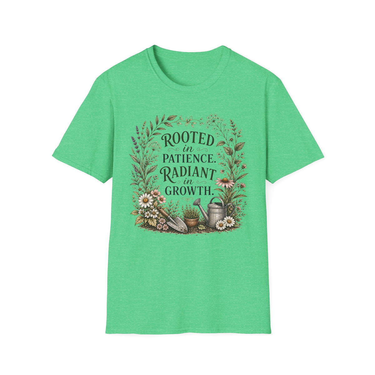 Floral 'Rooted in Patience, Radiant in Growth' T-Shirt