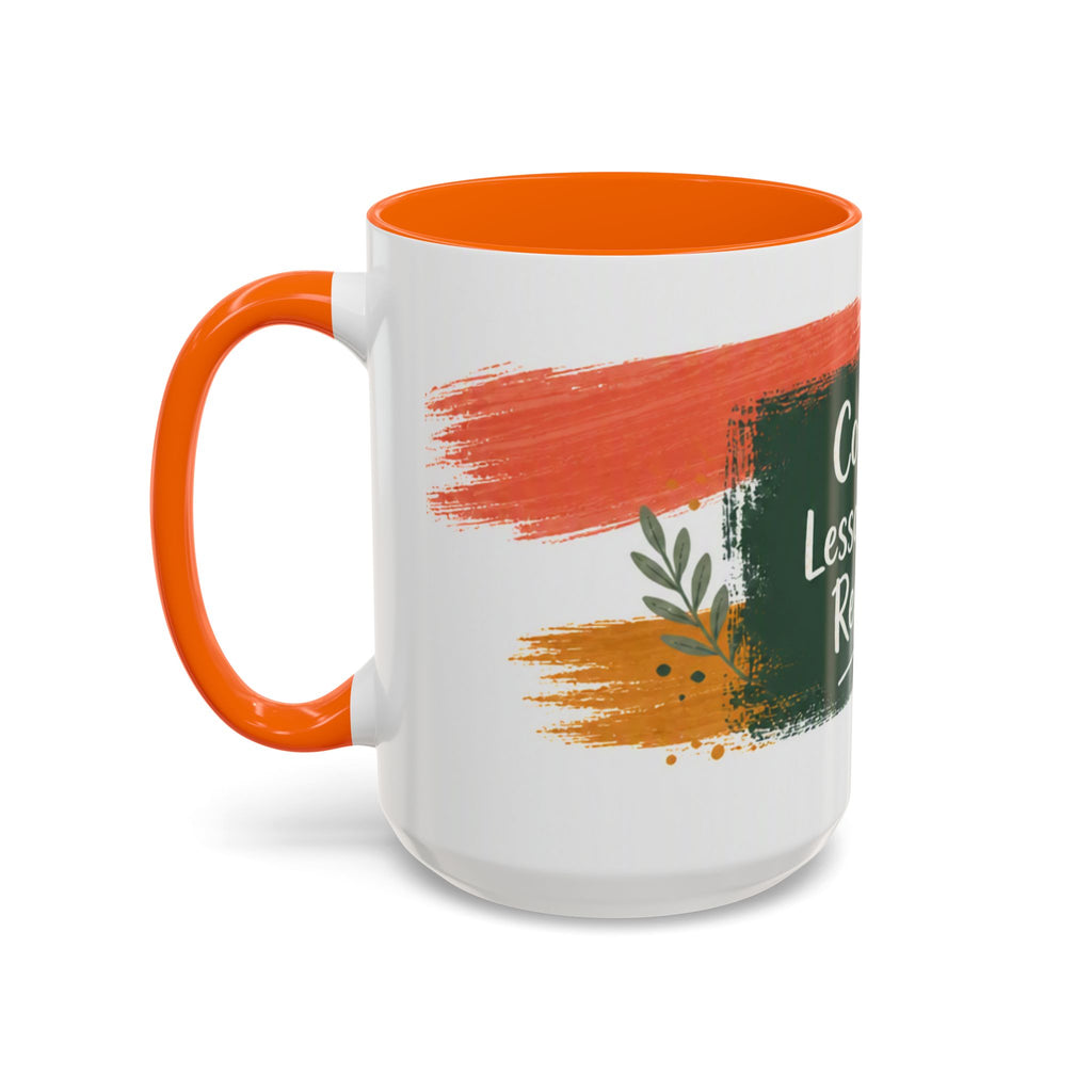 Teacher Coffee Mug - "Coffee. Lesson Plans. Repeat." Accent Ceramic Cup (11/15oz)