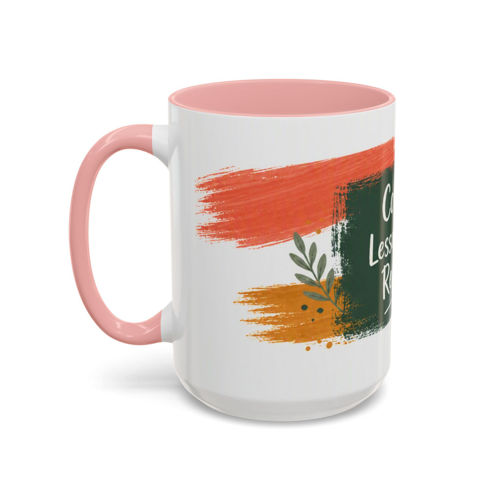 Teacher Coffee Mug - "Coffee. Lesson Plans. Repeat." Accent Ceramic Cup (11/15oz)