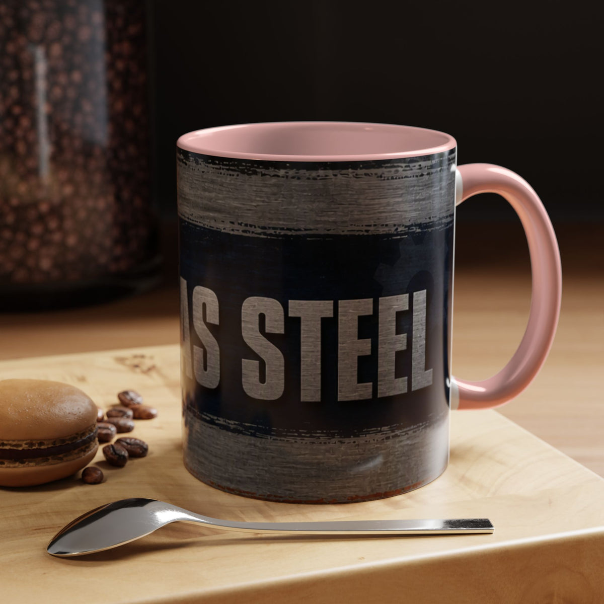 Tough as Steel Coffee Mug — Rustic Industrial Accent 11/15oz