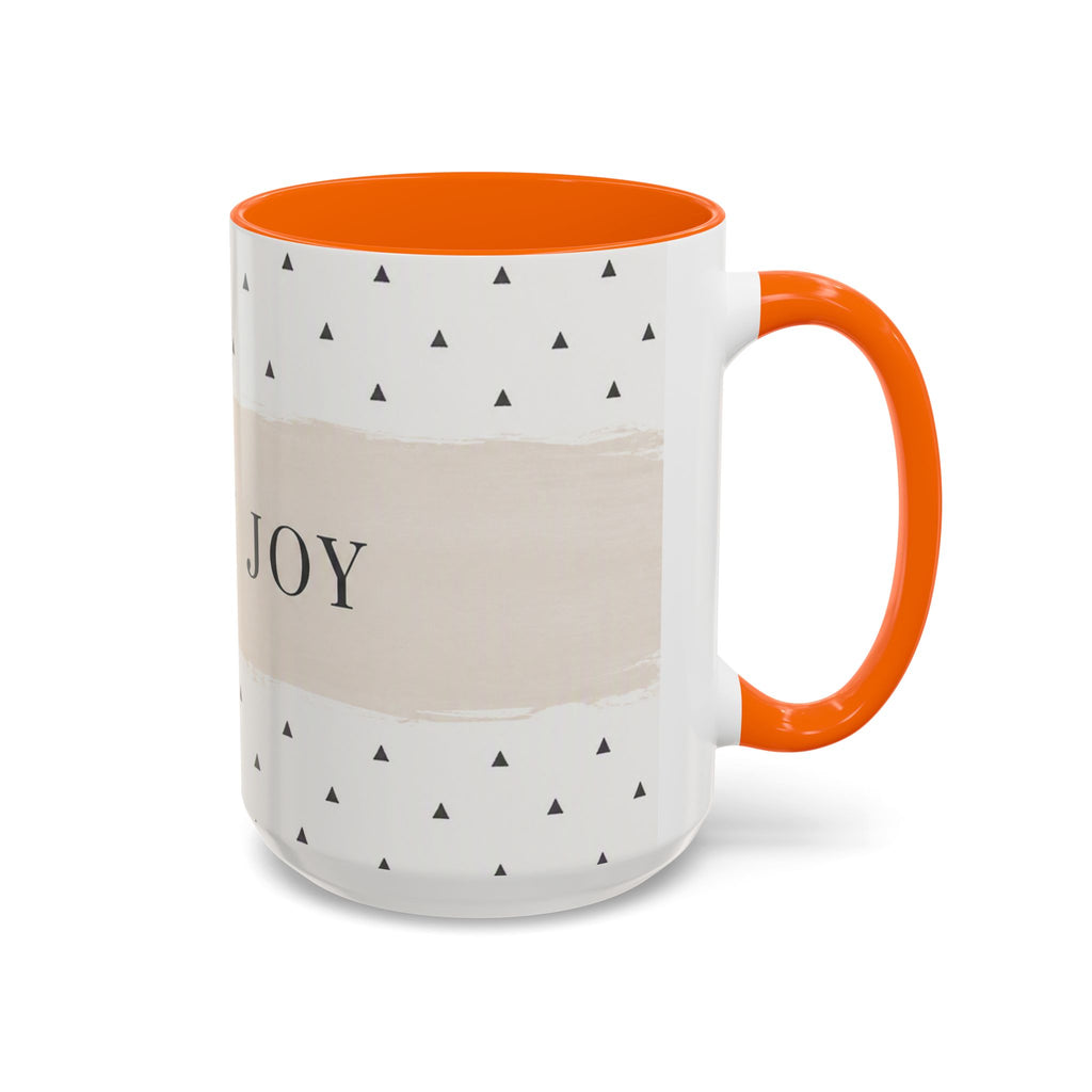 Daily Joy Accent Coffee Mug — Minimalist Inspirational Ceramic Mug (11/15oz)
