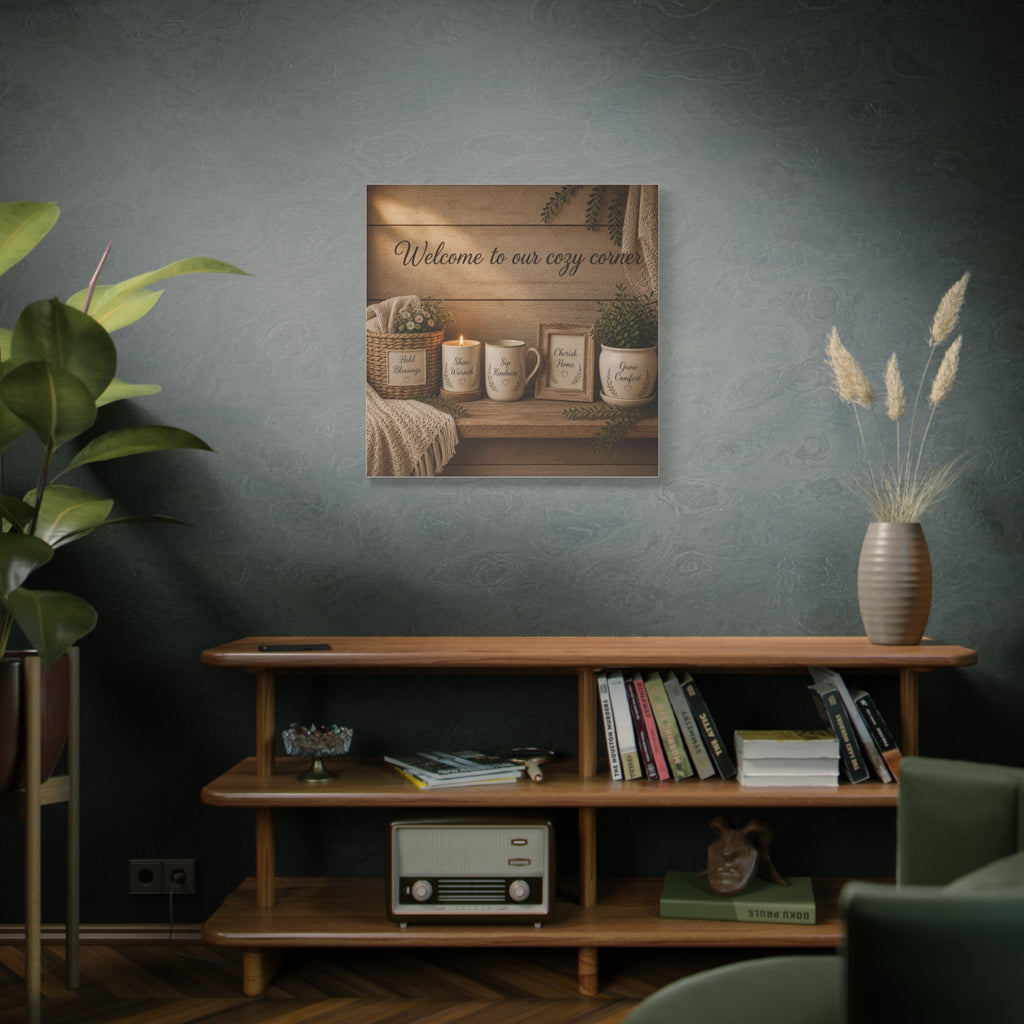 Welcome to Our Cozy Corner Matte Canvas Wall Art