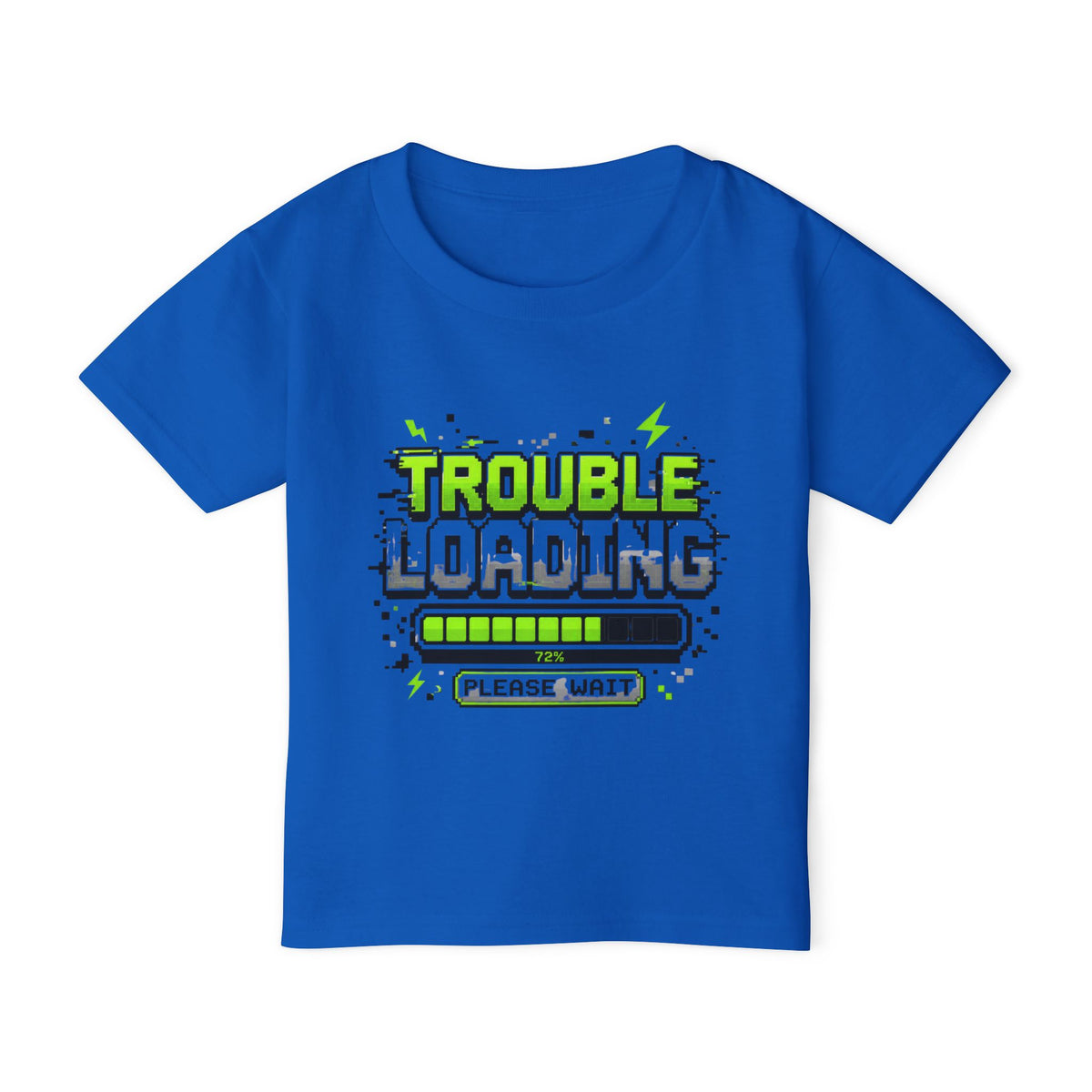 Toddler T-Shirt — "Trouble Loading" Funny Kids Tee (Playful Loading Bar Design)