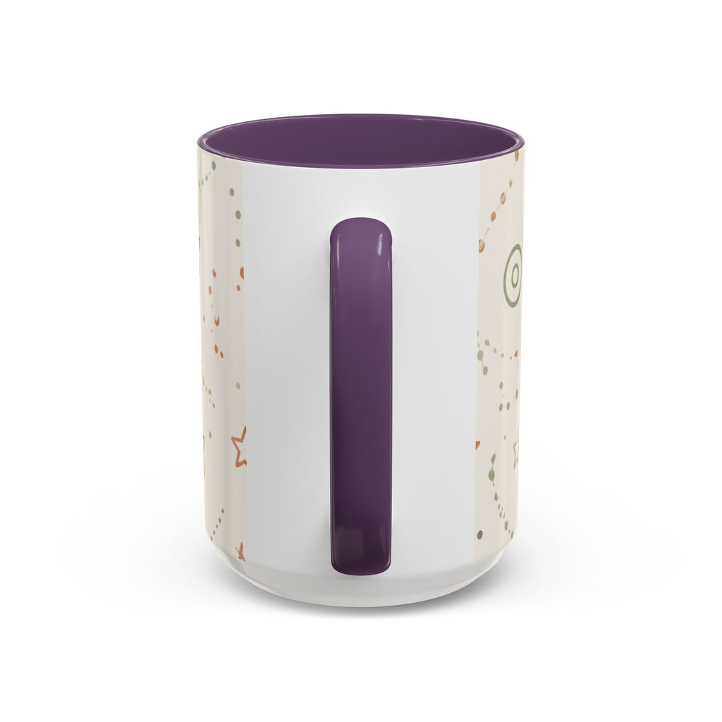 Starry Doodle Accent Coffee Mug — Minimal Neutral Stars Pattern (11/15oz)