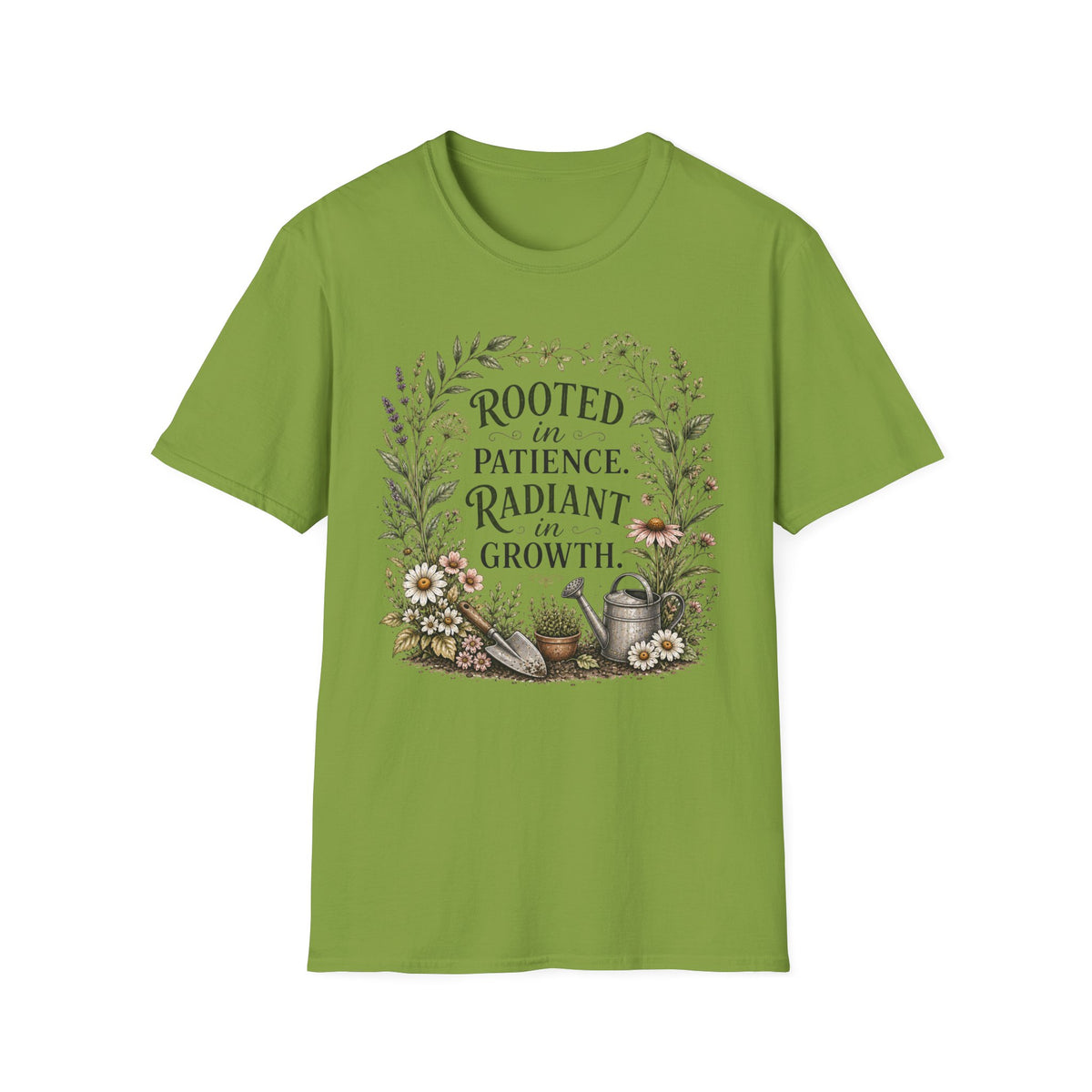 Floral 'Rooted in Patience, Radiant in Growth' T-Shirt