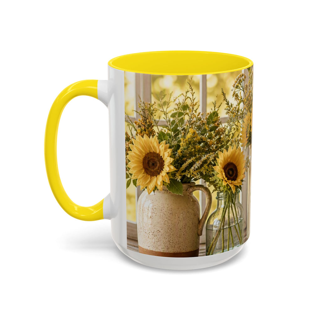 Sunflower Gatherings Coffee Mug — Rustic Farmhouse Accent Mug
